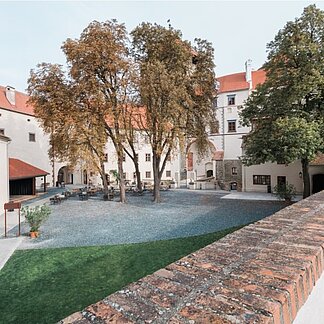 Burginnenhof der Friedensburg Schlaining.