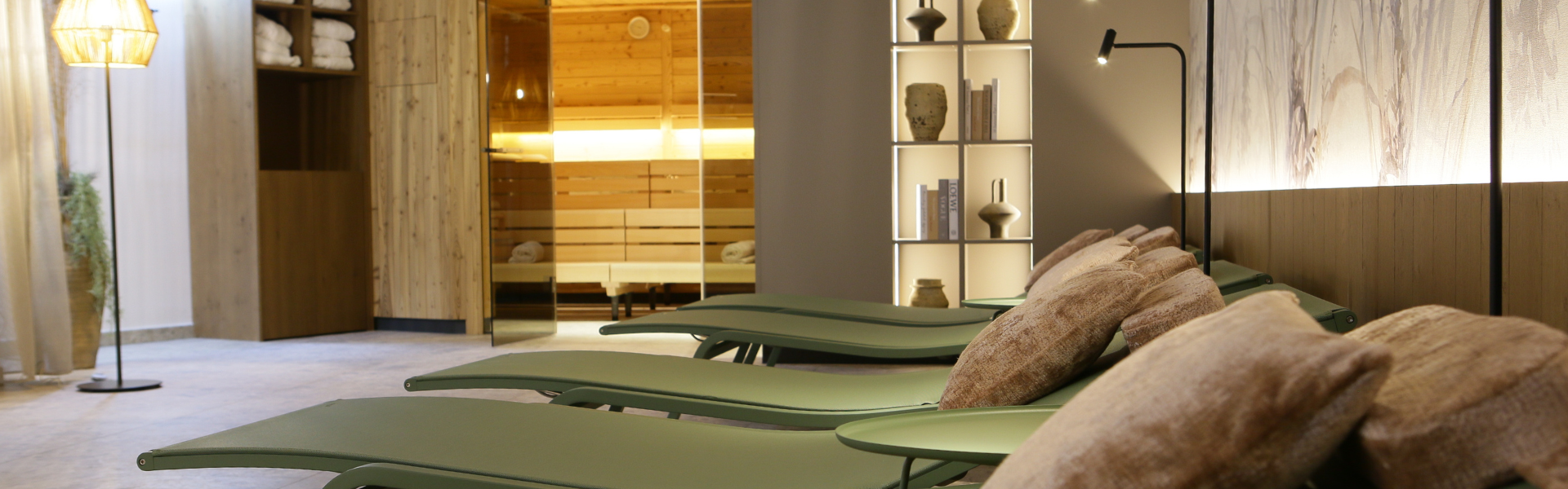 Sauna und Relaxlounge im Burghotel Schlaining.