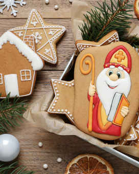 Kekse mit Nikolaus aufgemalt 